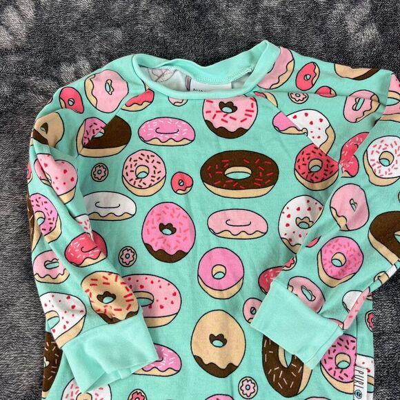 Purl Lamb Two Piece Donut Outfit Teal Pink Kids 4/5 T Long Sleeve Pants - Picture 2 of 11